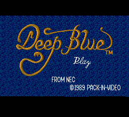 Deep Blue title screen for TurboGrafx-16